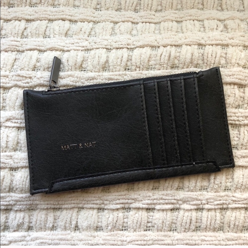 black vegan leather Matt & Nat wallet
